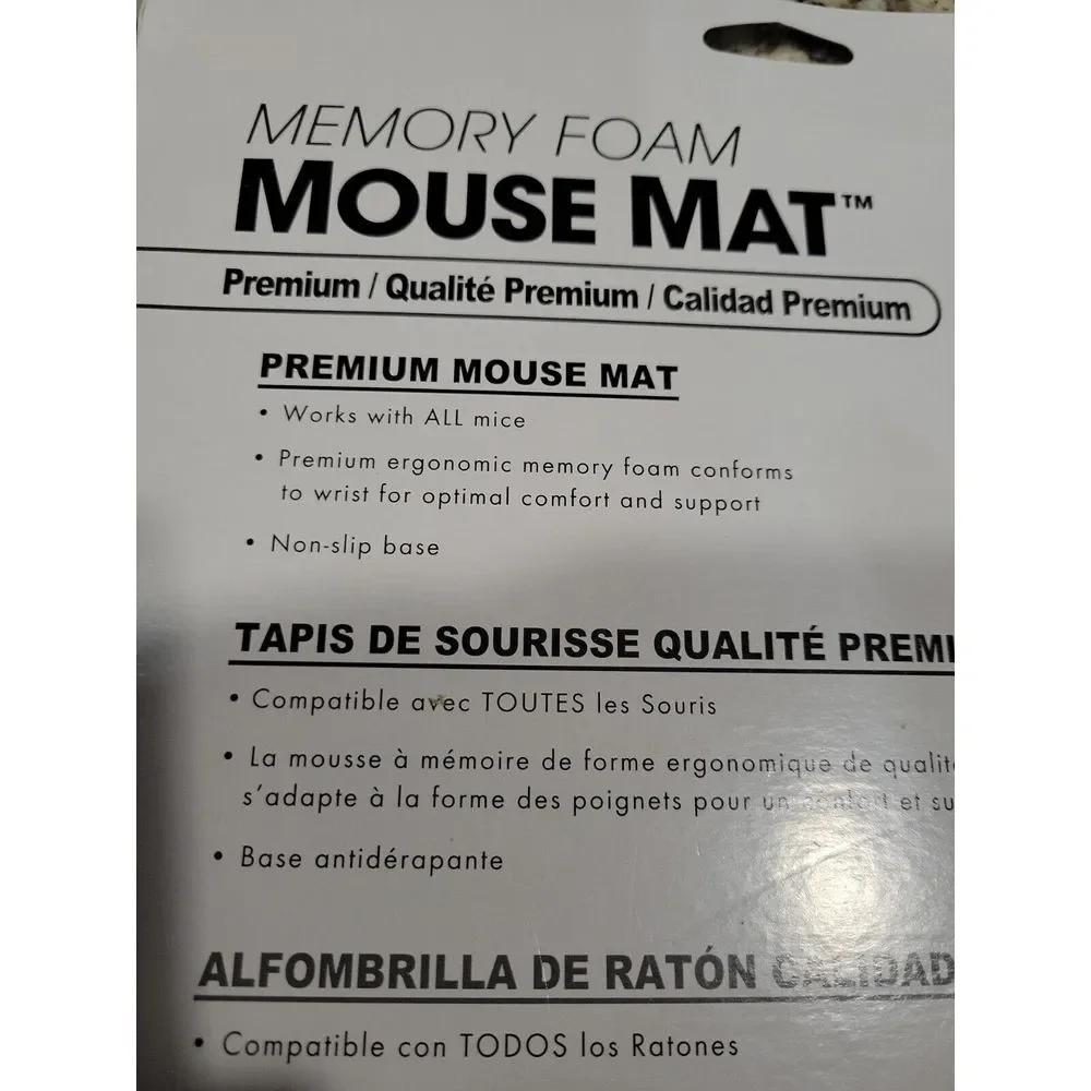 HandStands Memory Foam Mouse Pad Mat Premium Genuine Memory Foam Hand Rest Black